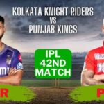 Live Cricket Score and Commentary for the 42nd Match: Punjab Kings vs. Kolkata Knight Riders