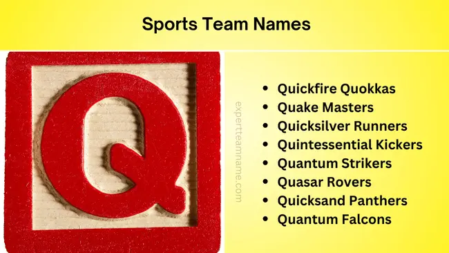 360 Team Names Starting with ‘Q’ for Every Occasion